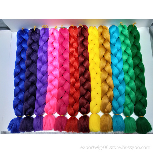 Answer Jumbo Braiding Hair Extension 82 inch Synthetic High Temperature Fiber Solid Color Yaki Style